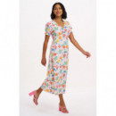 SUGARHILL BRIGHTON Vestidos Vestido Sugarhill Maryjane Off-white Tropical Hummingbird