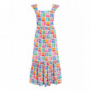 SUGARHILL BRIGHTON Vestidos Vestido Sugarhill Estelle Off White Curved Geometric