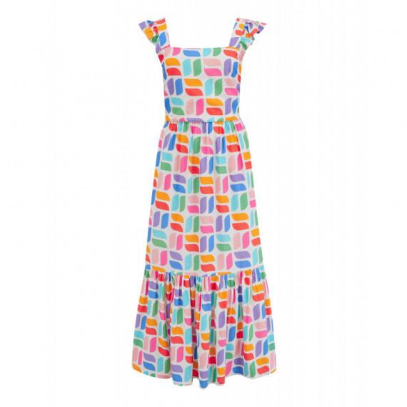 SUGARHILL BRIGHTON Vestidos Vestido Sugarhill Estelle Off White Curved Geometric