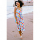 SUGARHILL BRIGHTON Vestidos Vestido Sugarhill Estelle Off White Curved Geometric