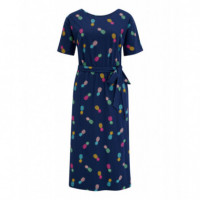 SUGARHILL BRIGHTON Vestidos Vestido Sugarhill Moira MIDI Navy Rainbow Pineapples