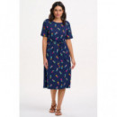 SUGARHILL BRIGHTON Vestidos Vestido Sugarhill Moira MIDI Navy Rainbow Pineapples