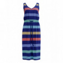 SUGARHILL BRIGHTON Vestidos Vestido Sugarhill Gilly MIDI Navy Malibu Stripe