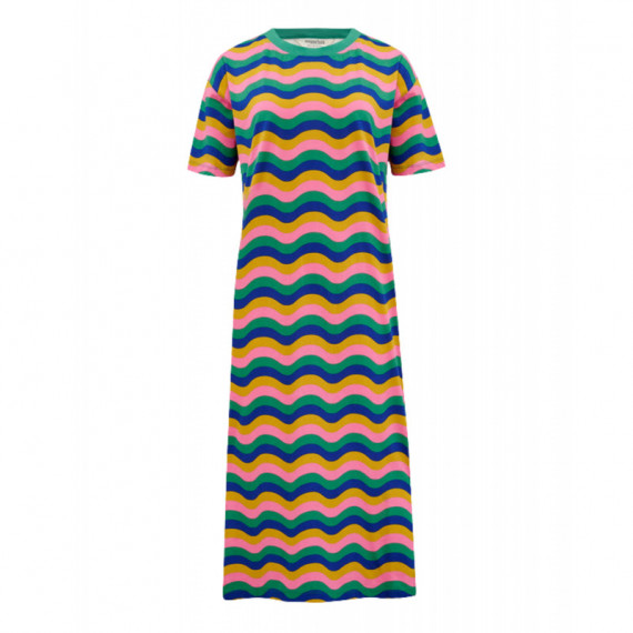 SUGARHILL BRIGHTON Vestidos Vestido Sugarhill Stephanie MIDI Multi Rainbow Waves