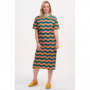 SUGARHILL BRIGHTON Vestidos Vestido Sugarhill Stephanie MIDI Multi Rainbow Waves