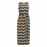 SUGARHILL BRIGHTON Vestidos Vestido Sugarhill Rory MIDI Multi Rainbow Waves