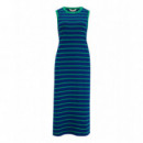 SUGARHILL BRIGHTON Vestidos Vestido Sugarhill Britanny MIDI Blue Green Stripes
