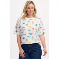 SUGARHILL BRIGHTON Camisetas Mujer Camiseta Sugarhill Kinsley Off-white Summer Joy