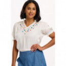 SUGARHILL BRIGHTON Blusas y Camisas Blusa Sugarhill Haydee Off White Rainbow Stars