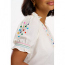 SUGARHILL BRIGHTON Blusas y Camisas Blusa Sugarhill Haydee Off White Rainbow Stars