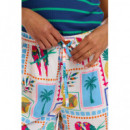 SUGARHILL BRIGHTON Pantalones Shorts Sugarhill Patty Off-white Jungle Tile