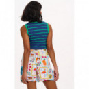 SUGARHILL BRIGHTON Pantalones Shorts Sugarhill Patty Off-white Jungle Tile