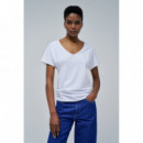 Camisetas Mujer Camiseta SALSA JEANS Frunce Light Pearl