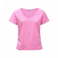 Camisetas Mujer Camiseta SALSA JEANS Frunce Medium Pink