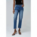 SALSA JEANS Vaqueros Mujer Vaqueros Salsa True Cropped Slim Medium Wash
