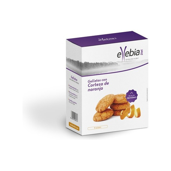 ELLEBIA Diet Galletas con Corteza de Naranja 35 Galletas en Raciones de 7 Sobres