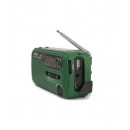 DEGEN Radio Multibanda FM/MW/SW DE13 Recargable ,Dinamo,Solar,Con Linterna Verde