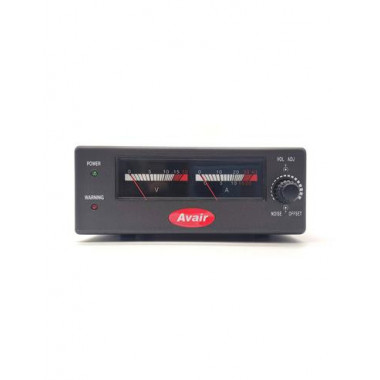 Avair Fuente de Alimentacion Dc Conmutada AV-830NF 90-125 VAC,200-240VAC con Vumetro Ventanas  JETFON