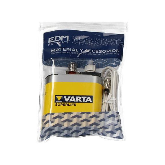 EDM Kit Electronico Manualidades 1 PORTALAMPARA,1 Bombilla, 1 Interruptor, Cable y Bateria Var 02007