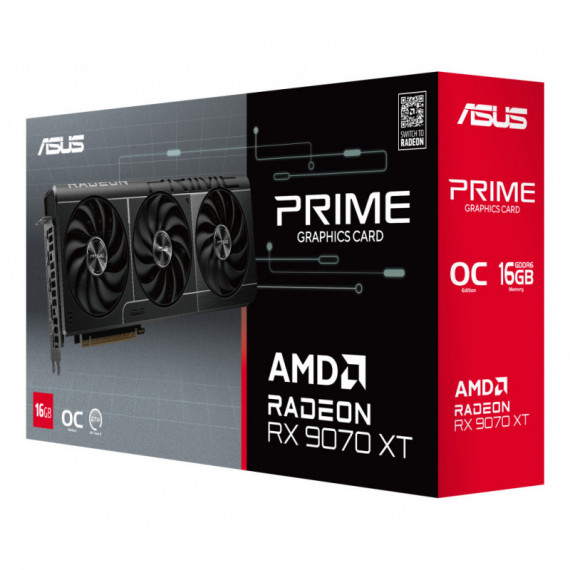 Tarjeta Gráfica ASUS Prime Amd Radeon Rx 9070 Xt Oc 16GB GDDR6 Fsr 4
