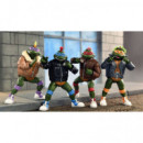 Figuras Tortugas Ninja (cartoon) Pack de 4 Punk Turtles  NECA