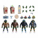 Figuras Tortugas Ninja (cartoon) Pack de 4 Punk Turtles  NECA