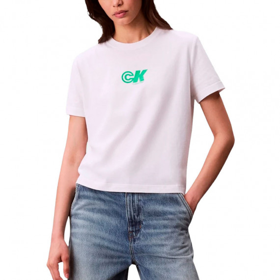 Camiseta Slim de Punto con Logo Ck  CALVIN KLEIN