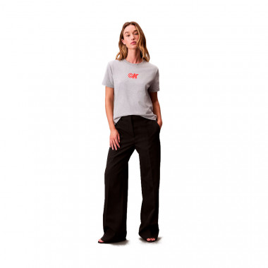 Camiseta Slim de Punto con Logo Ck  CALVIN KLEIN