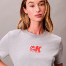 Camiseta Slim de Punto con Logo Ck  CALVIN KLEIN