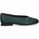 Costura Talon Bailarina Piel Verde  CAMPER