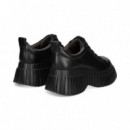 Blucher Plataforma Piel Negro  CAMPER