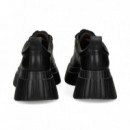 Blucher Plataforma Piel Negro  CAMPER