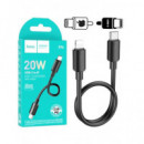 HOCO Cable Datos Tipo C a Lightning 20W X96 25CMS Negro