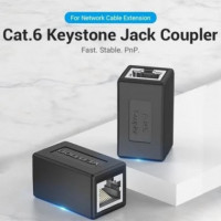 Adaptador VENTION RJ45 CAT.6 Ftp Hembra - Hembra Black