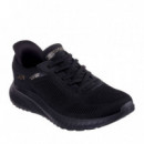 SKECHERS Zapatillas Bobs Squad Chaos Negras 117497-BBK