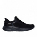 SKECHERS Zapatillas Bobs Squad Chaos Negras 117497-BBK