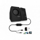 CONCEPTRONIC Altavoces 2.0  6W Negro  Jack 3.5 y BLUETOOTH Alimentacion USB