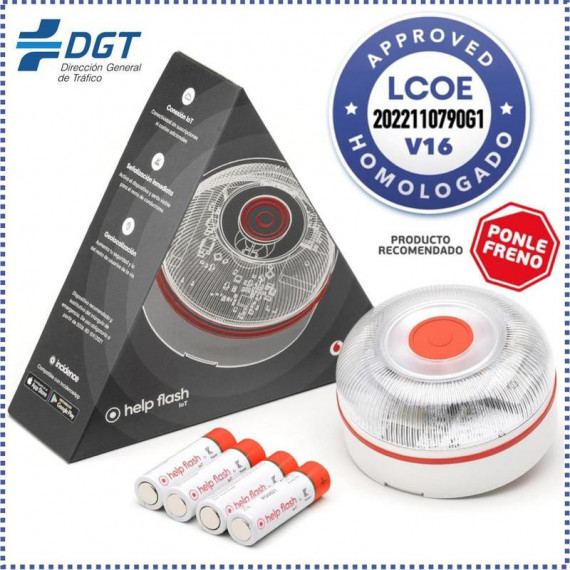 Help Flash Iot Baliza de Emergencia V16 Conectada  SOS ROAD