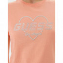 Camiseta con Logo en Strass Narciso de GUESS