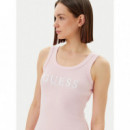 Vestido Mini sin Mangas Ceñido de GUESS