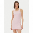 Vestido Mini sin Mangas Ceñido de GUESS