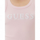 Vestido Mini sin Mangas Ceñido de GUESS