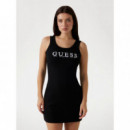 Vestido Mini sin Mangas Ceñido de GUESS