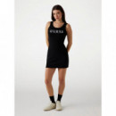 Vestido Mini sin Mangas Ceñido de GUESS