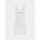 Vestido Mini sin Mangas Ceñido de GUESS