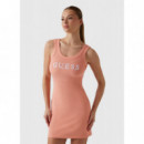 Vestido Mini sin Mangas Ceñido de GUESS