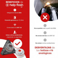 HELP FLASH IOT Baliza de Emergencia V16 Conectada y Homologada