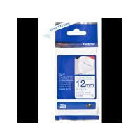 BROTHER Cinta Laminada Textil TZE-FA3 12MM Texto Azul sobre Fondo Blanco. Ancho: 12 Mm. Longitud: 3 M