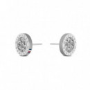 Pendientes Plata Cristales  TOMMY HILFIGER