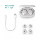 PHILIPS Auricular BLUETOOTH Inalambrico con Base Cargadora TAT1209WT Blanco Resistent Al Agua